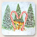 Search for candy cane regular cork coasters green