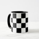 Search for black white checkered pattern mugs Checked