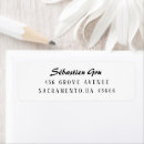 Search for stylish font return address labels Fancy