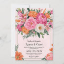 Search for pink and orange wedding invitations Whimsical