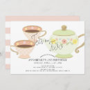 Search for tea for two birthday invitations Floral