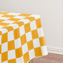 Search for orange and white tablecloths Checkered