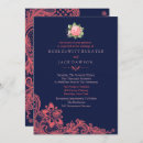 Search for navy and coral wedding invitations Simple