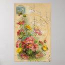 Search for vintage postage stamp posters Flowers