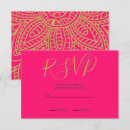 Search for indian wedding rsvp cards Pink