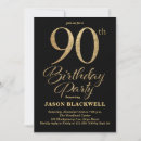 Search for 90th birthday invitations Gold