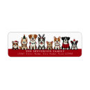 Search for dog return address labels Red
