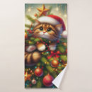 Search for cat christmas bath towels Winter