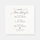 Search for love napkins Black and white