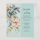 Search for teal and coral wedding invitations Blue