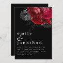 Search for black red silver wedding invitations Elegant
