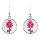 Search for flower earrings Pink