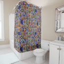 Search for santa shower curtains colorful