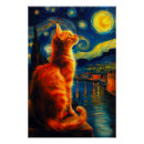 Search for starry night cat posters Impressionist