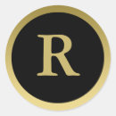 Search for gold r monogram stickers Black