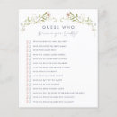 Search for greenery baby shower games Guess who