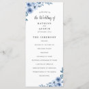 Search for dusty blue wedding programs Watercolor floral