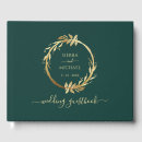 Search for emerald green guest books Chic