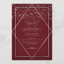 Search for red and silver sweet 16 invitations Glitter