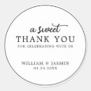 Search for sweet thank you stickers Black and white