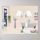 Search for vintage bathroom posters Peach