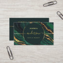 Search for dark green and gold business cards Agate