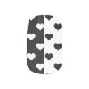 Search for black and white heart nails nail art Pattern