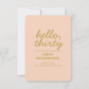 Search for hello 30 birthday invitations Calligraphy