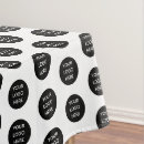 Search for black and white tablecloths Logo