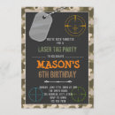 Search for laser tag birthday invitations Glow in the dark