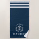 Search for monogrammed boat towels Navy blue