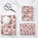 Search for vintage pink toile wrapping paper French