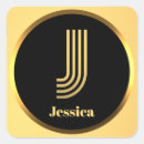 Search for letter j stickers Gold