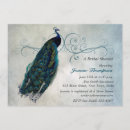 Search for peacock bridal shower invitations Watercolor