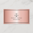 Search for rose gold metal business cards Attorney