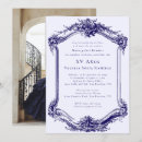 Search for navy blue quinceanera invitations Elegant classy