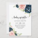 Search for pink and navy baby shower invitations Rustic
