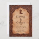 Search for leather wedding invitations Country