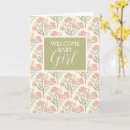 Search for welcome baby girl cards Floral
