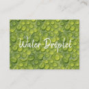 Search for water droplet business cards Green