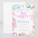 Search for spa day birthday invitations Pamper party