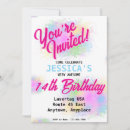 Search for paint splatter birthday invitations Blue
