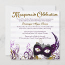 Search for purple masquerade invitations Sweet