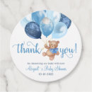 Search for teddy bear baby shower favor tags Thank you