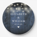 Search for western country wedding plates String lights