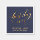 Search for navy and gold napkins Calligraphy