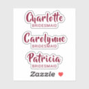 Search for bridesmaid stickers Elegant