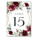 Search for burgundy and blush table cards Watercolor red botanical flower