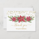 Search for business christmas thank you cards Poinsettia