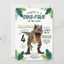 Search for dinosaur fourth birthday invitations Dino four birthday